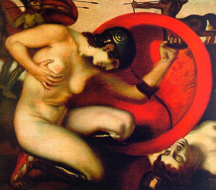 Franz von Stuck Wounded Amazon France oil painting art